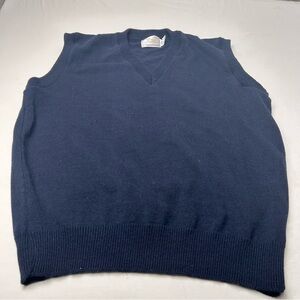 Vintage Men's Navy Sweater Vest 1990s